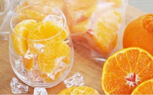【南さつま市産】簡単便利! 冷凍キングオレンジ（不知火）1kg（500g×2）