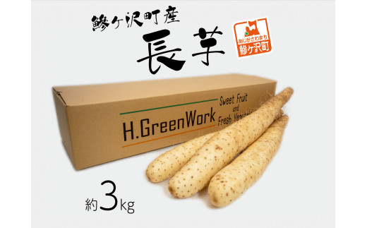 長芋 約3kg 鯵ヶ沢町産 長いも とろろ 芋 減農薬 野菜 天ぷら サラダ 根菜 ながいも 青森 青森県