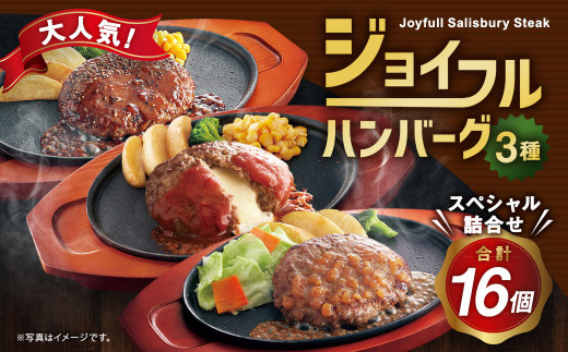 ジョイフル ハンバーグ スペシャル 3種詰合せ 16個セット てりやき オニオン チーズインハンバーグ 熊本県菊池市 ふるさと納税 ふるさとチョイス