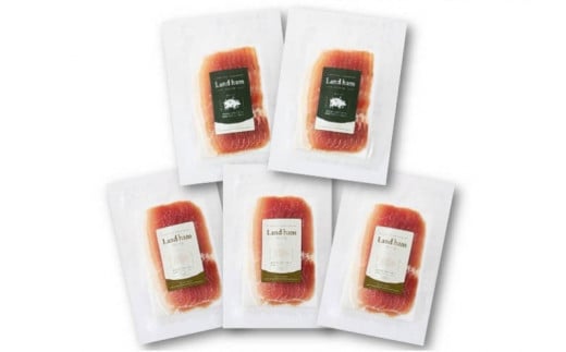 舞桜豚の生ハム（100g×5袋）　内容：通常×2袋、塩分控えめ×3袋