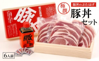 豚丼のぶたはげ「極撰豚丼セット6人前」