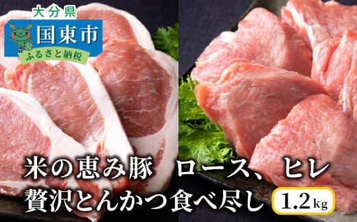 米の恵み豚/ロース,ヒレ贅沢とんかつ食べ尽し1.2kg_1177R