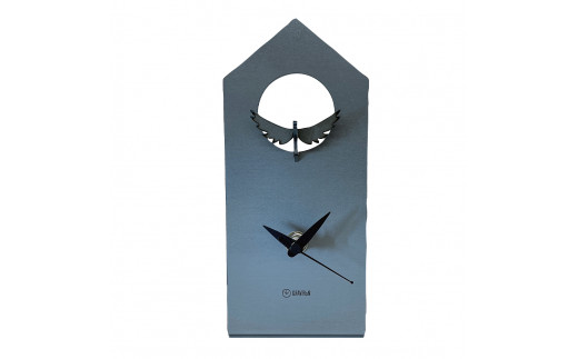 GRAVIRoN Bird Clock ハト 酸洗鉄（置き時計）