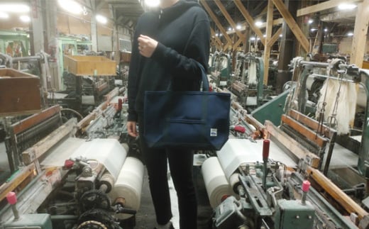 No.079 Alberton M size Tote bag ＆ porch ／ 知多木綿 アルバートン