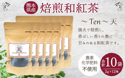 焙煎和紅茶～Ten～天 (2gx12個) 10袋セット お茶 ティーパック 271919 - 熊本県水俣市