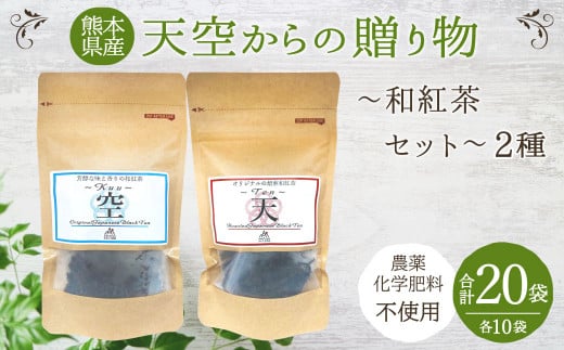 天空からの 贈り物 和紅茶 セット 2種 各10袋セット ティーパック 271918 - 熊本県水俣市