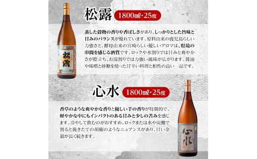 X D1 松露グラス2個付 芋の品種や麹 無濾過など造りの違いを飲み比べ 芋焼酎味比べセット 5銘柄 計6本 松露酒造 宮崎県串間市 ふるさと納税 ふるさとチョイス