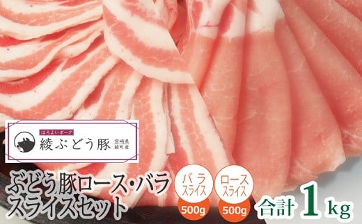 36-132_綾ぶどう豚ロース・バラスライスセット1kg