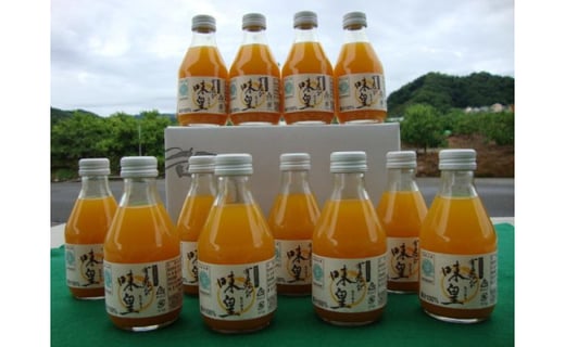 北海道、沖縄、離島への配送不可】有田みかんの味皇１８０ｍｌ×１２本