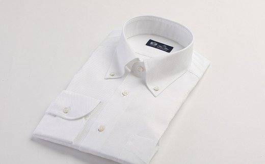 [№5636-0193]HITOYOSHIシャツ（白オックスフォード）　紳士用