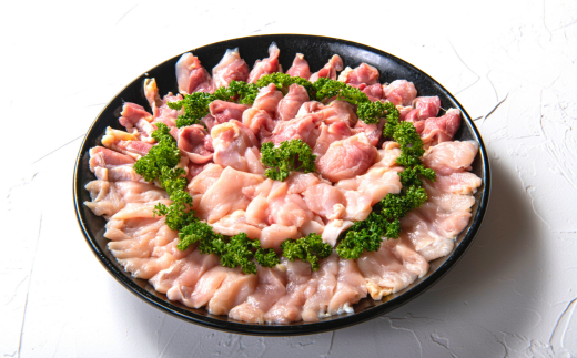 【チャレンジ応援品】おおいた冠地どり 焼肉セット1kg (モモ・ムネ）鶏肉 国産