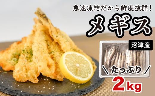 メギス 旬の鮮魚 たっぷり 2kg 1kg 2パック 冷凍 天ぷら 唐揚げ お刺身 お寿司 沼津産 深海魚