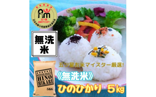 【無洗米】ヒノヒカリ５kg《マイスターセレクト》 B561 271013 - 佐賀県伊万里市