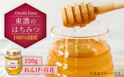 100％国産岐阜の豊かな自然で取れた東濃のはちみつ 220g（れんげ） 非加熱 天然 国産 [MAB008] 728865 - 岐阜県土岐市