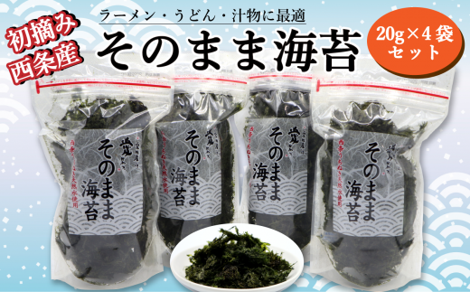 西条産バラ海苔「そのまま海苔」4袋セット 276403 - 愛媛県西条市