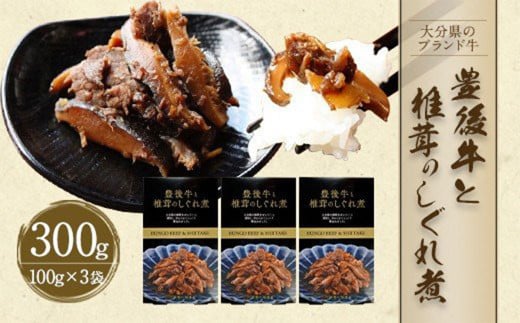 豊後牛と椎茸のしぐれ煮 3個セット 100g×3パック FB10 307500 - 大分県竹田市