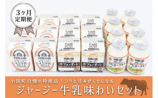 【3ヶ月定期便】小国郷特産のジャージー牛乳味わいセット