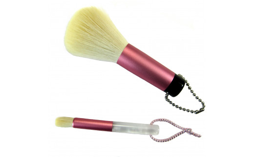 熊野化粧筆　洗顔ブラシ2本セット　ピンク　特許取得・抗菌加工 373035 - 広島県熊野町