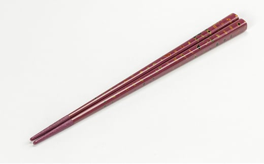 津軽塗箸(すべらず)　紫上 684891 - 青森県弘前市