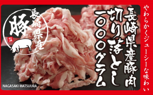 【B0-010】長崎県産豚肉切り落とし1㎏