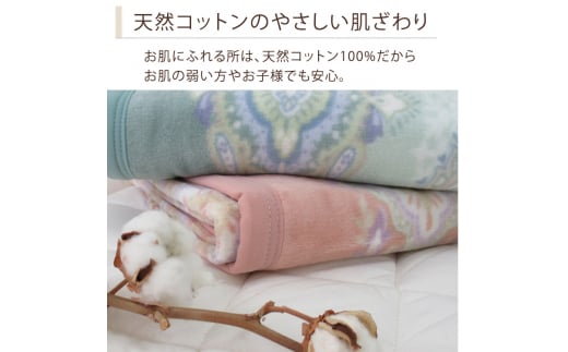日本製 綿マイヤー毛布 シングル グリーン 1枚 (ニューマイヤー)N-MO 