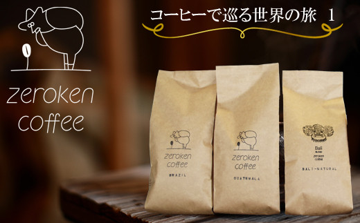 鳥取県南部町のふるさと納税 【ZR05G】コーヒーで巡る世界の旅1（3袋セット）＜粉＞でお届け