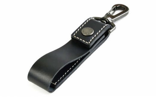 ぬめ革の時計ホルダー／Type-A（幅：20mm）ブラック（ステッチカラー：ホワイト） 1268502 - 徳島県松茂町