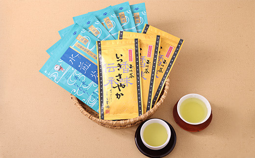 お茶の三翆園 玉緑茶 ・ 水煎茶 詰め合わせ 計950g いつきさやか お茶 798936 - 熊本県人吉市