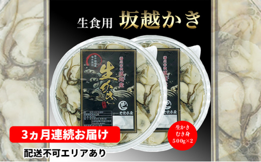 定期便 牡蠣 坂越かき 剥き牡蠣 500g×2【2ヵ月連続お届け】[ 生牡蠣