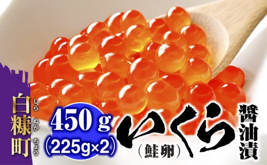 写真：いくら醤油漬(鮭卵)【450g(225g×2)】