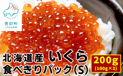 【小分けで便利！】北海道産いくら200g（100g×2）しょうゆ漬け 丸鮮道場水産 食べ切り 食べきり