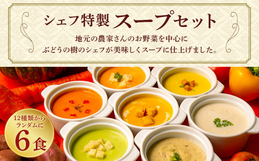 ぶどうの樹 シェフ特製 スープ セット 6食 冷凍 ※画像はイメージです