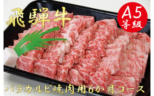 A5飛騨牛バラカルビ焼き肉用6か月コース 426906 - 岐阜県垂井町