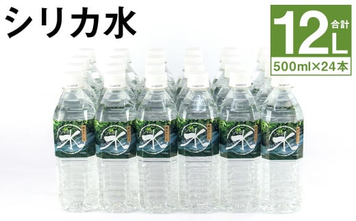 シリカ水 計12L（500ml×24本）シリカ 水 ペットボトル メロンドーム 989497 - 熊本県菊池市