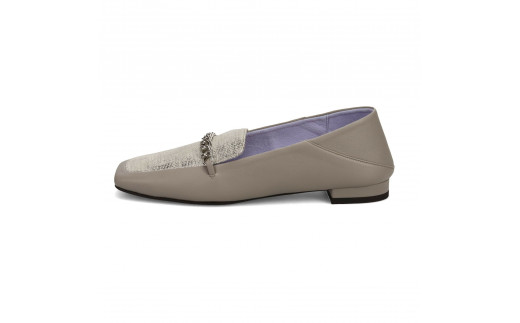 100周年マドラス　浅草ハンドメイド婦人靴 MAL0032　ビットモカシューズ (サイズ：23.0cm、カラー：ライトグレーコンビ)