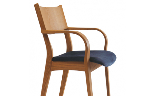ダイニングチェア 肘付 オーク材 アームチェア 飛騨家具 椅子 イス イバタインテリア 高級 完成品 ペット対応生地 天然木 軽量  W570×D555×H830 北欧 DCA-240