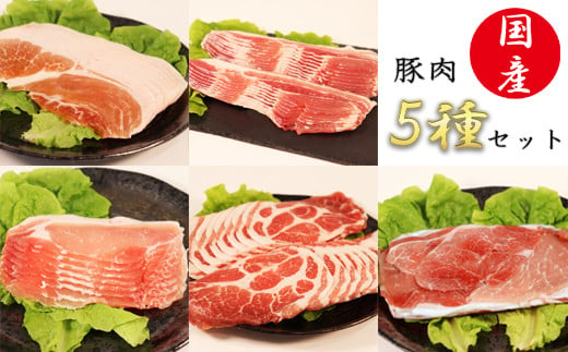 国産豚肉5種セット
