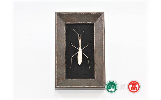  銀の虫　カマキリ 額装 /  metal insect series 180-d5 0641