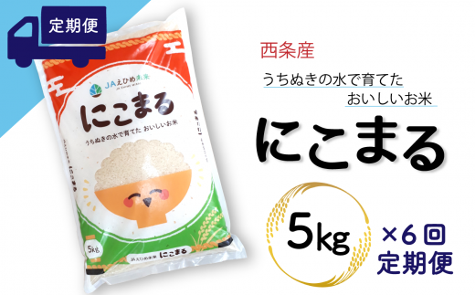 【定期便6ヶ月】西条産のお米「にこまる」（５kg） 令和5年産 285142 - 愛媛県西条市