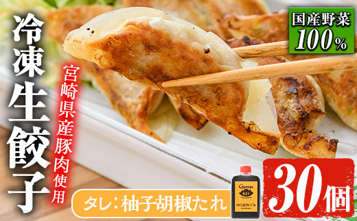 《タレ：柚子胡椒たれ》冷凍生餃子(831餃子×30個)
