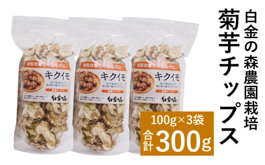 白金の森農園栽培 菊芋チップス 計300g