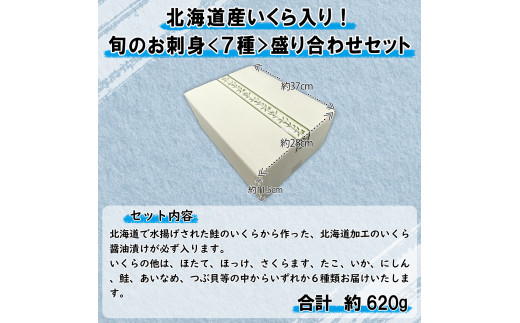 定期便 北海道産いくら入り 豪華版 旬のお刺身 7種 盛り合わせセット 約6g 年4回お届けコース 北海道鹿部町 ふるさと納税 ふるさとチョイス