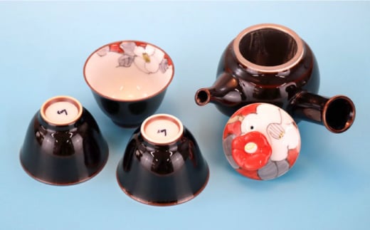 波佐見焼】花絵蒔（はなえまき）急須 茶器セット ティーポット 湯飲み