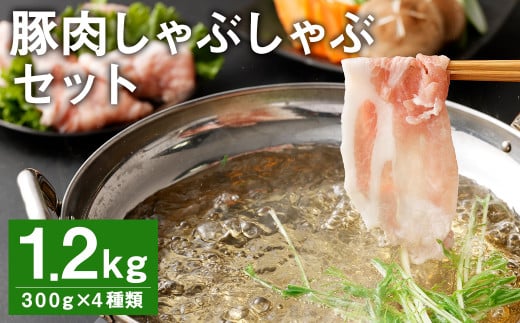 豚肉（金TONG）しゃぶしゃぶセット 計1.2kg（300g×4種）食べ比べ 国産 989685 - 熊本県菊池市