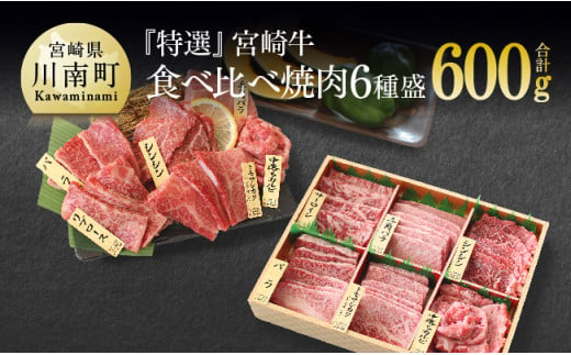 【特選】宮崎牛6種盛 焼肉食べ比べセット 肉 牛 牛肉 宮崎牛