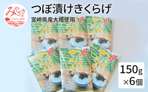 宮崎県産大根使用 つぼ漬けきくらげ150g×6個