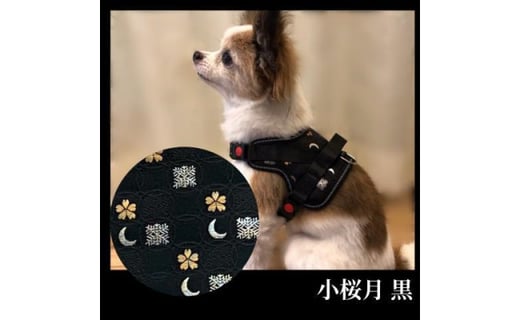 柴犬コウタのハッピィショップ 小型犬用 京都西陣金襴織 ハーネス 華 Hana 小桜月 黒 京都府京都市 ふるさと納税 ふるさとチョイス