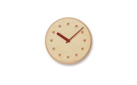 Paper-Wood CLOCK dot/オレンジ（DRL19-07OR）レムノス Lemnos 時計[№5616-0948] 855358 - 富山県高岡市