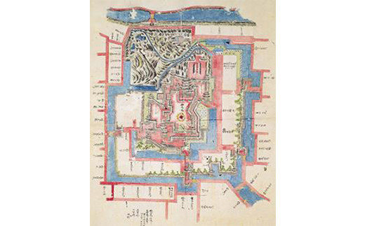 古地図 アートパネル》福山城古地図複製 築城400周年記念 (400個限定