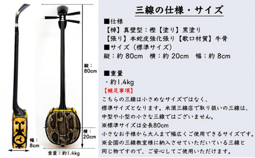 沖縄三線 蛇皮二重張 一式セット - 和楽器